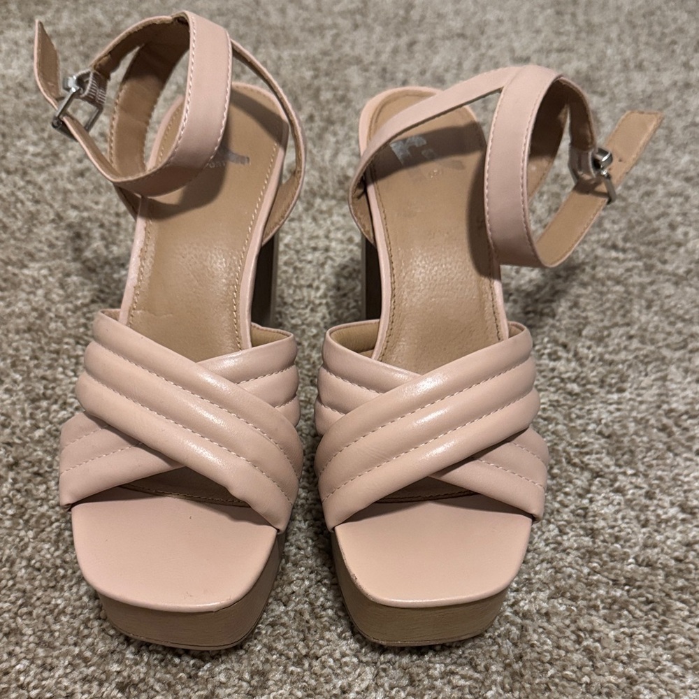 T.J.Maxx Blush Pink Cross-Strap Heels
